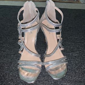 Silver Strap Heels Women’s